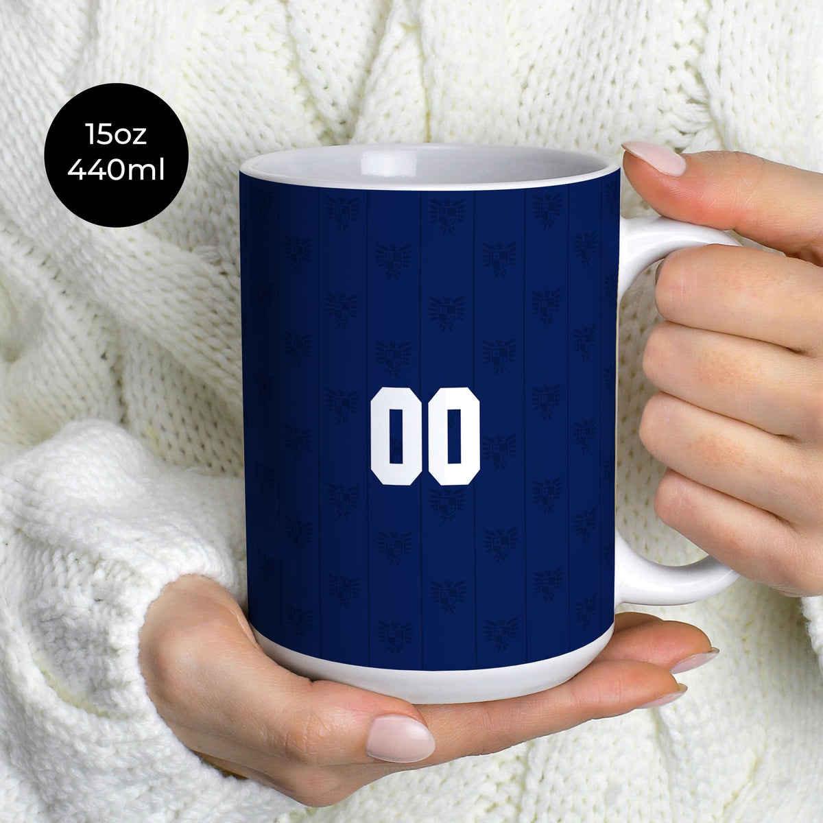 Mug with the Panama 2026 Away football shirt design by RIPA Football