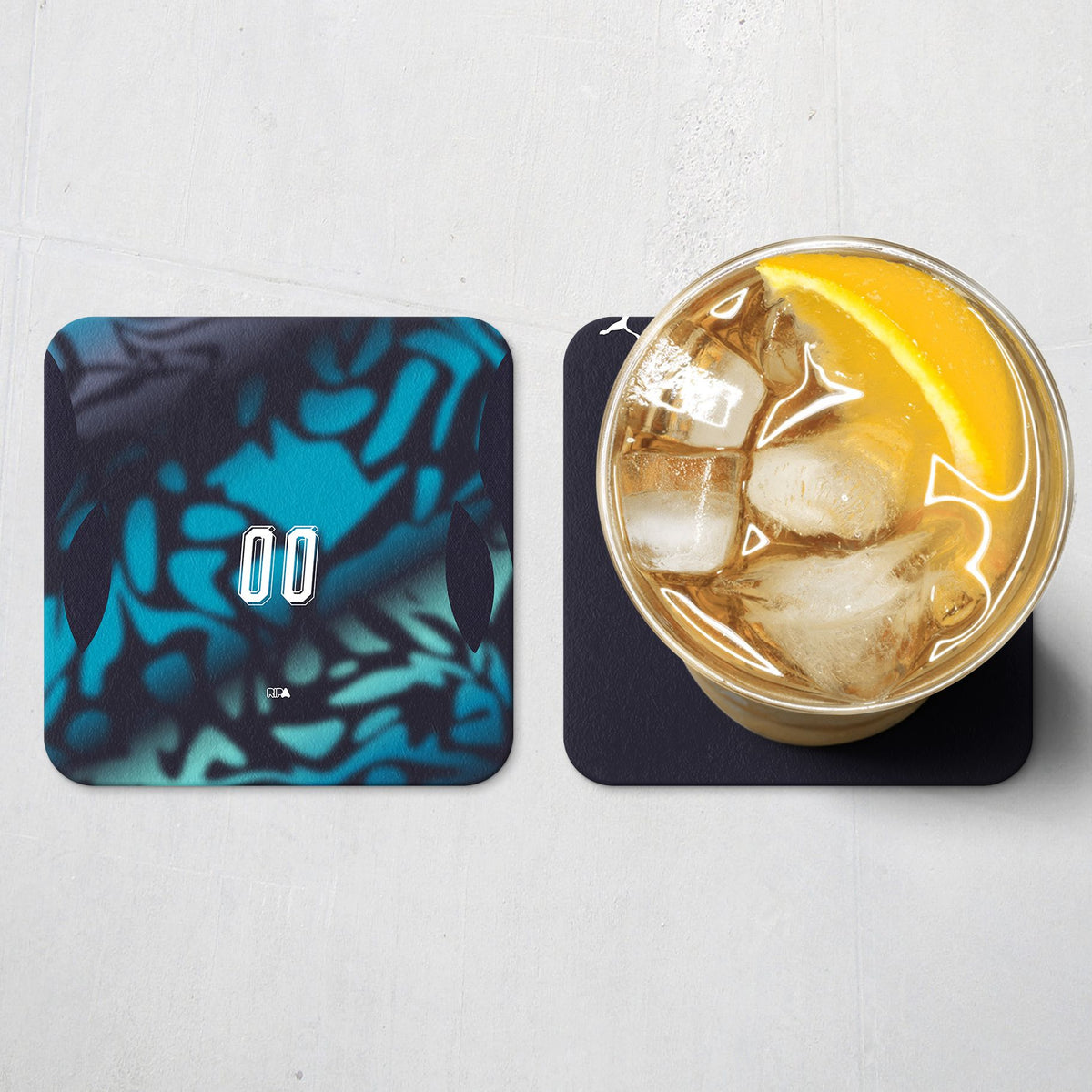 Coaster with the Paraguay 2026 Away football shirt design by RIPA Football