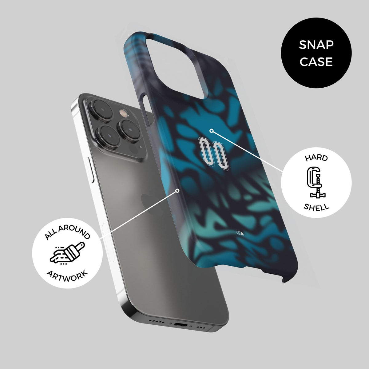 Phone case with the Paraguay 2026 Away football shirt design by RIPA Football