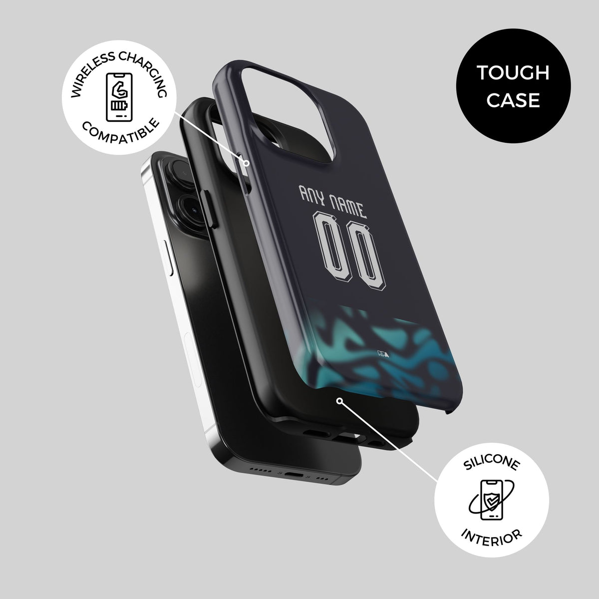 Phone case with the Paraguay 2026 Away football shirt design by RIPA Football