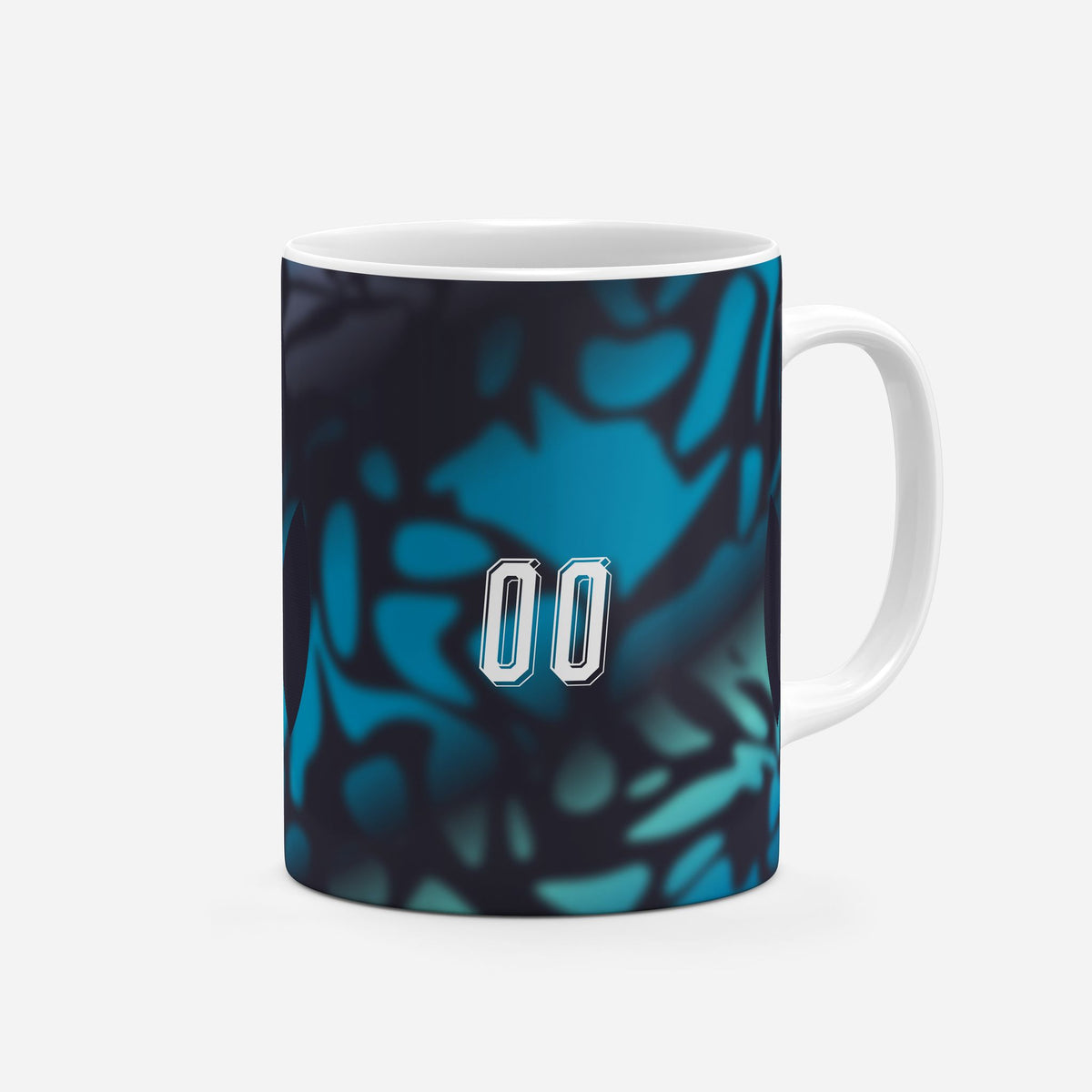 Mug with the Paraguay 2026 Away football shirt design by RIPA Football
