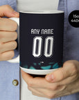 Mug with the Paraguay 2026 Away football shirt design by RIPA Football