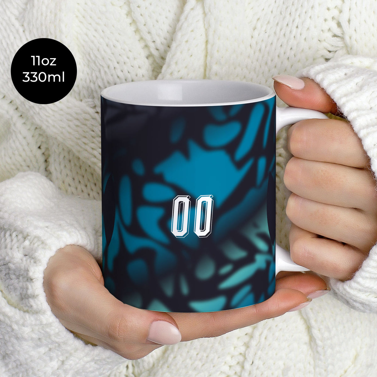 Mug with the Paraguay 2026 Away football shirt design by RIPA Football