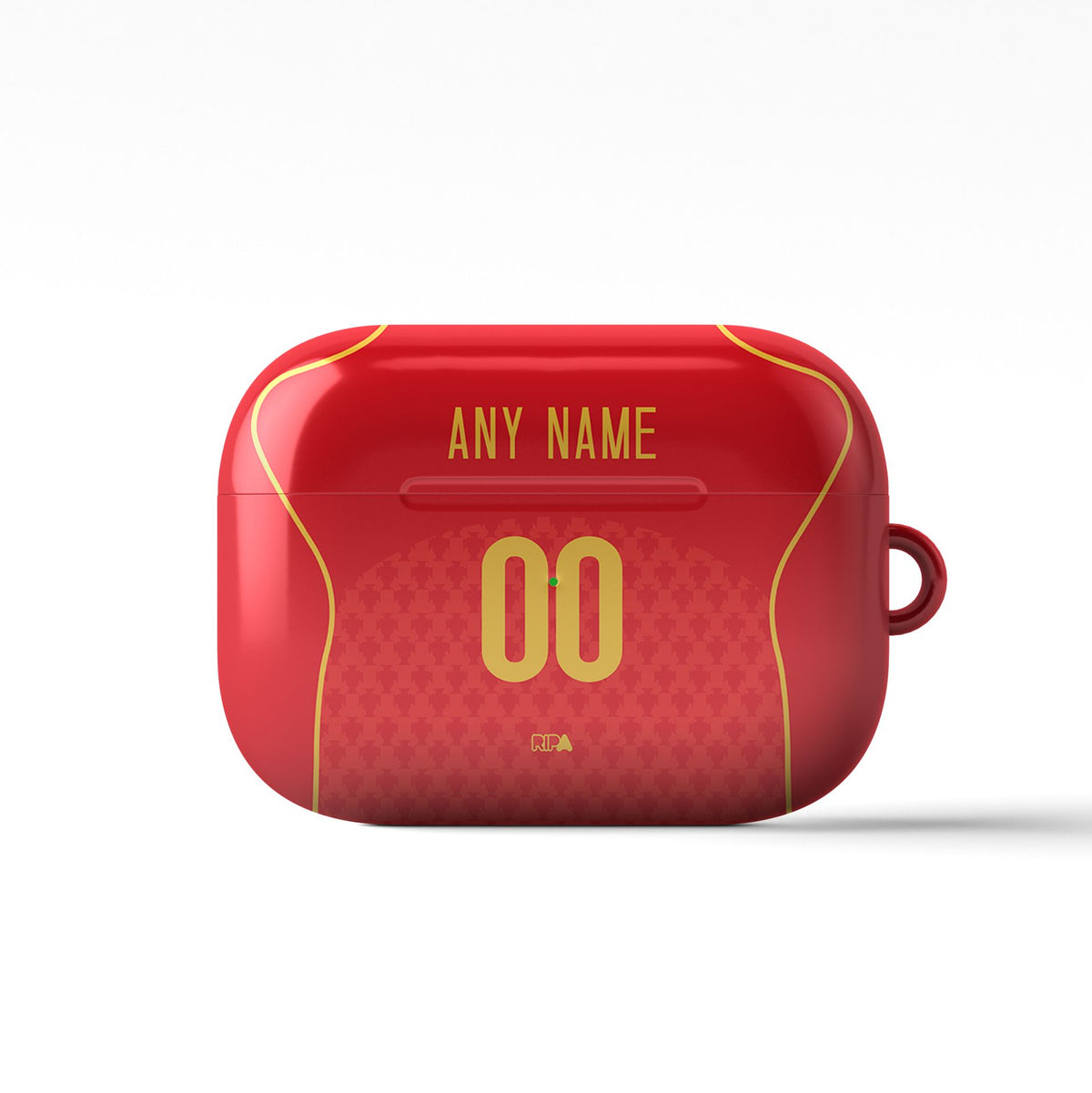 AirPods case with the Portugal 2004 Home football shirt design by RIPA Football