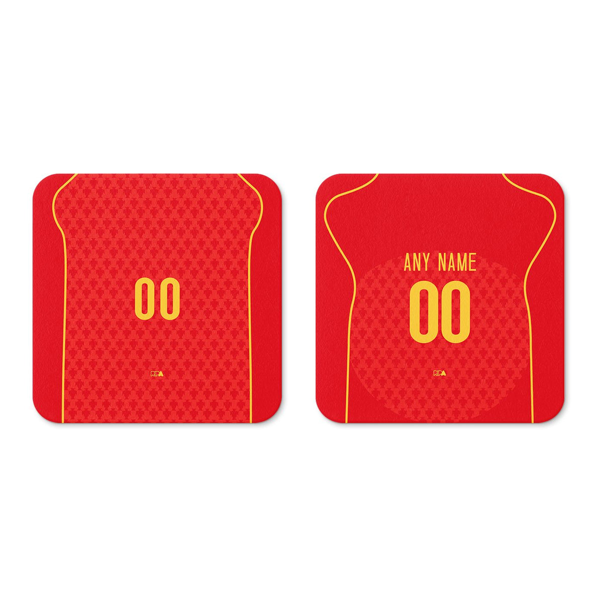 Coaster with the Portugal 2004 Home football shirt design by RIPA Football