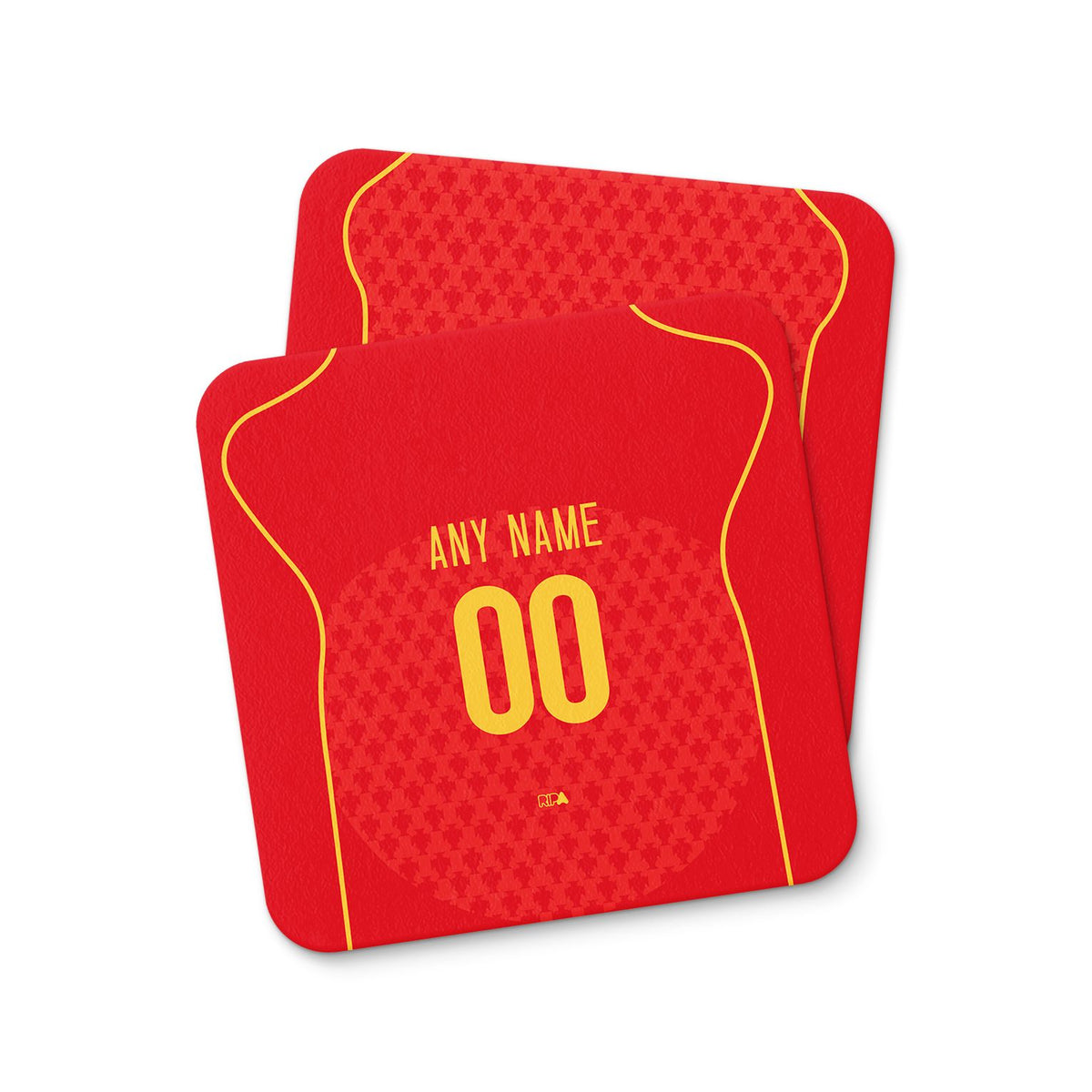 Coaster with the Portugal 2004 Home football shirt design by RIPA Football