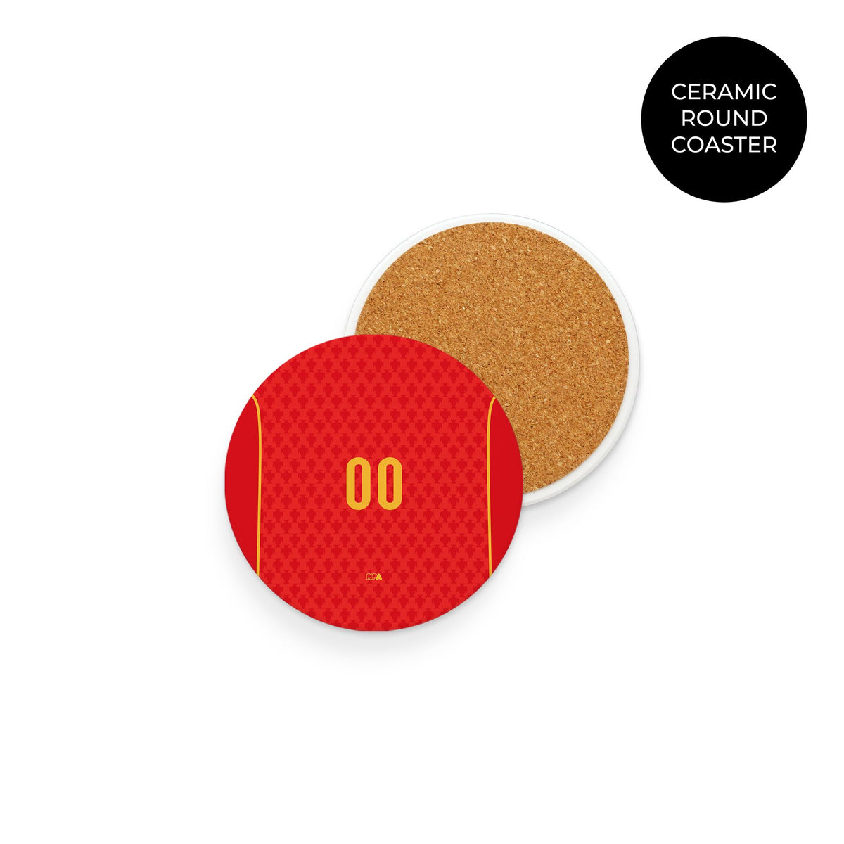 Coaster with the Portugal 2004 Home football shirt design by RIPA Football