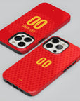 Phone case with the Portugal 2004 Home football shirt design by RIPA Football