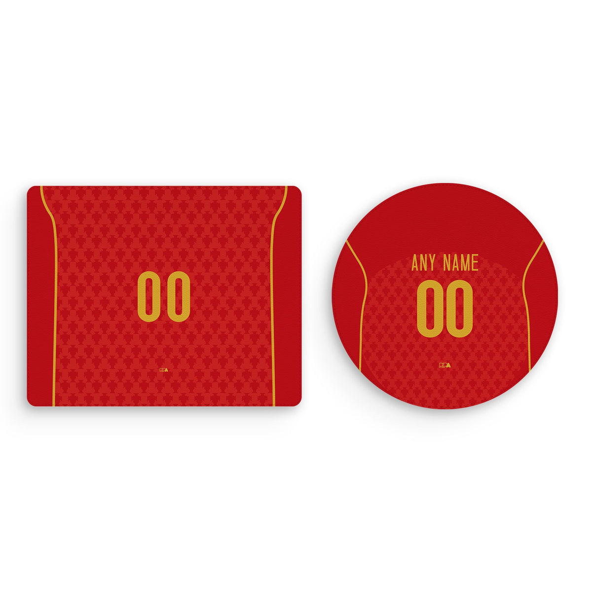 Mouse pad with the Portugal 2004 Home football shirt design by RIPA Football