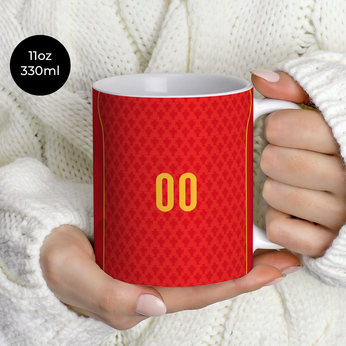 Mug with the Portugal 2004 Home football shirt design by RIPA Football