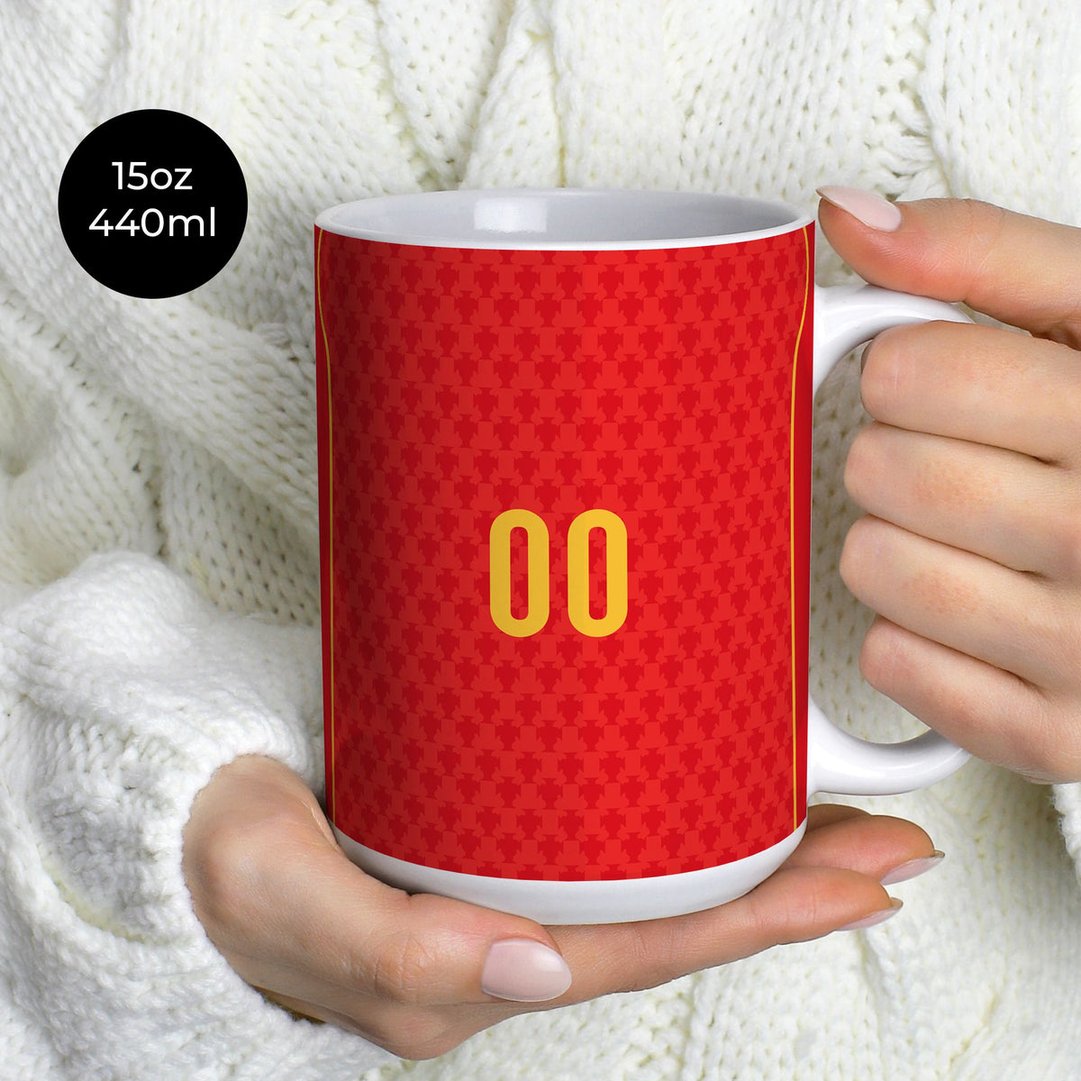 Mug with the Portugal 2004 Home football shirt design by RIPA Football
