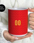 Mug with the Portugal 2004 Home football shirt design by RIPA Football
