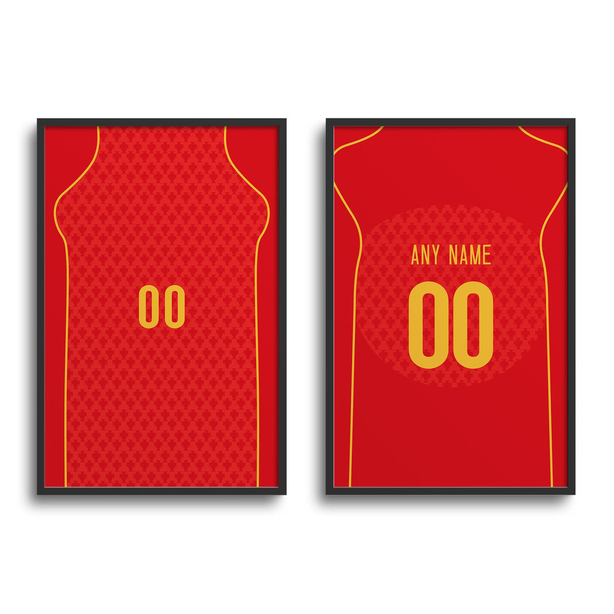 Print with the Portugal 2004 Home football shirt design by RIPA Football