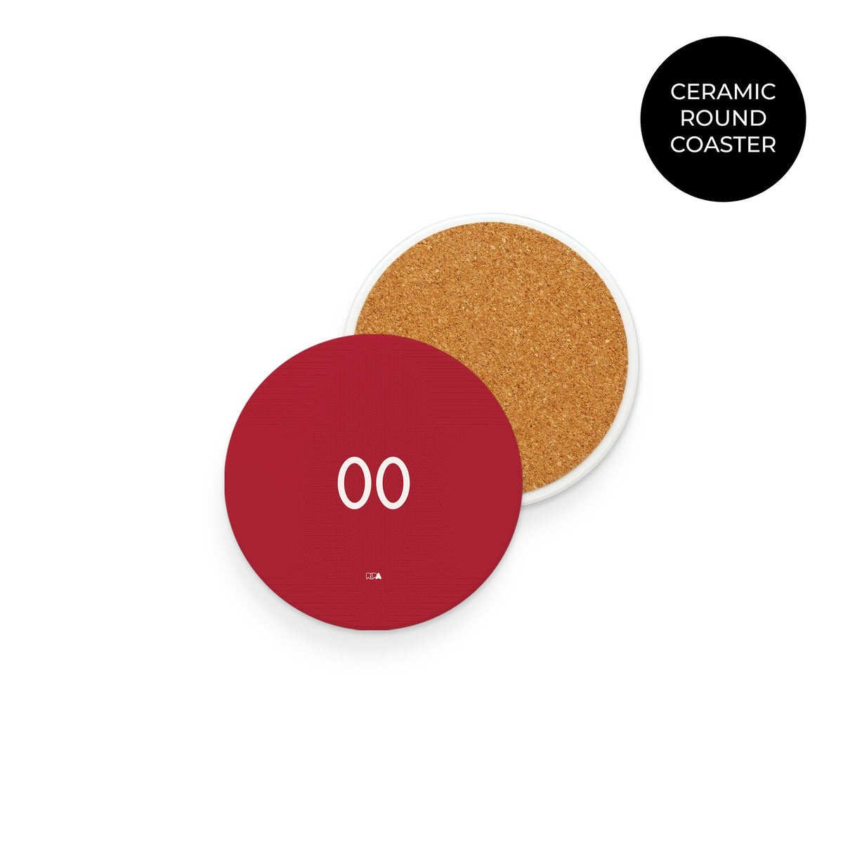 Coaster with the Portugal 2018 Home football shirt design by RIPA Football