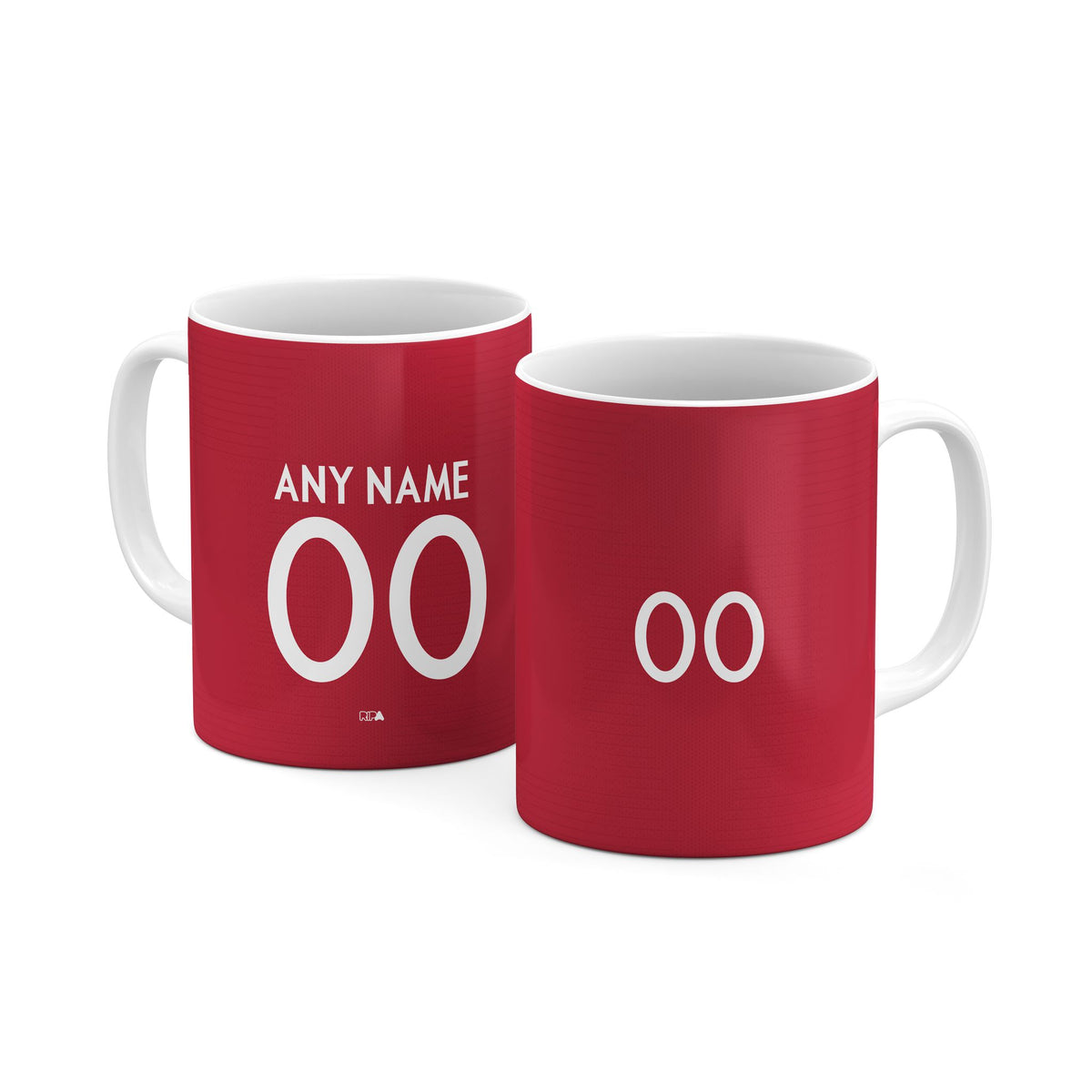 Mug with the Portugal 2018 Home football shirt design by RIPA Football