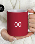 Mug with the Portugal 2018 Home football shirt design by RIPA Football
