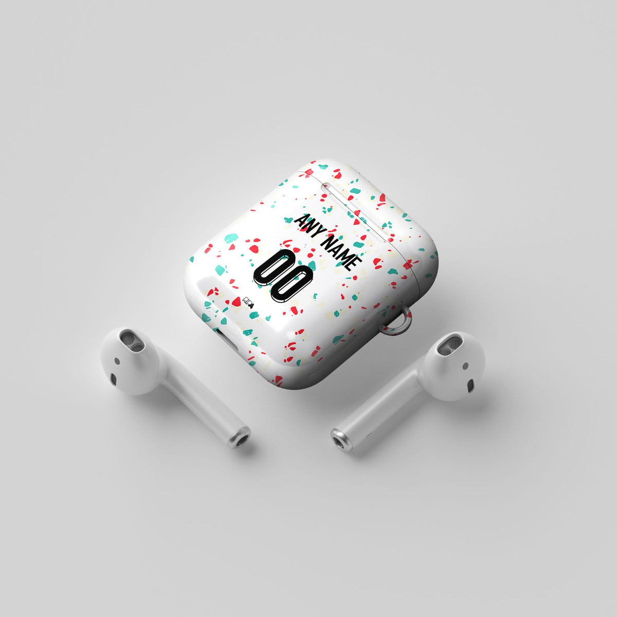 AirPods case with the Portugal Women 2023 Away football shirt design by RIPA Football