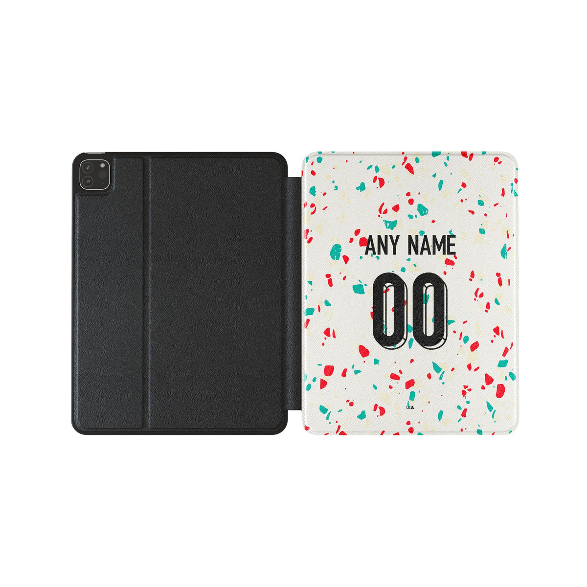 iPad case with the Portugal Women 2023 Away football shirt design by RIPA Football