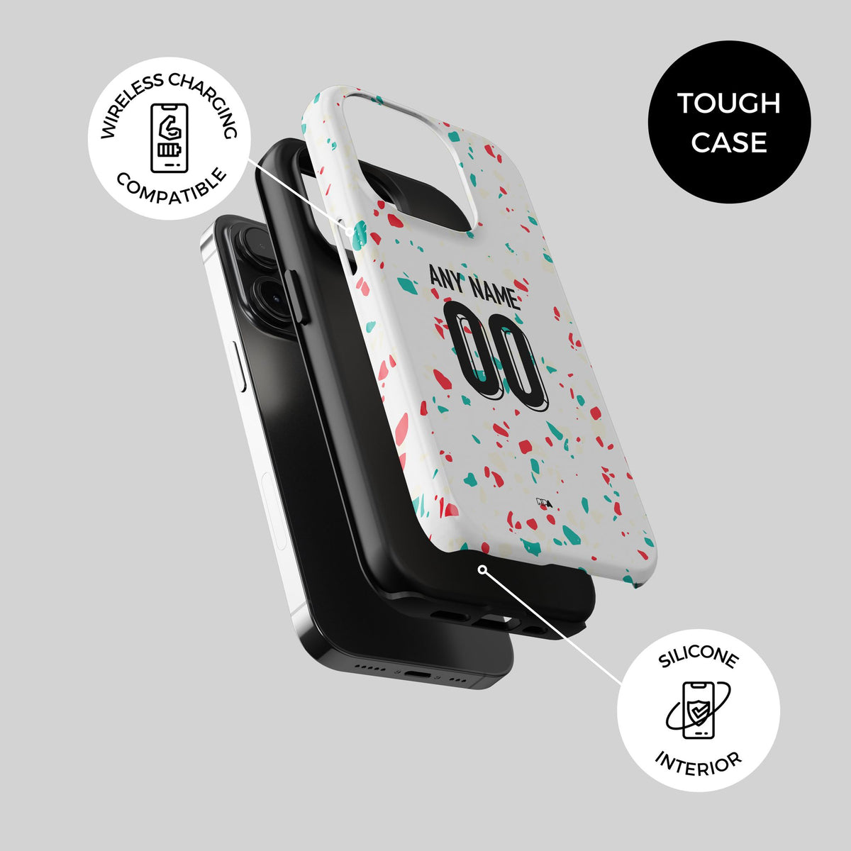 Phone case with the Portugal Women 2023 Away football shirt design by RIPA Football