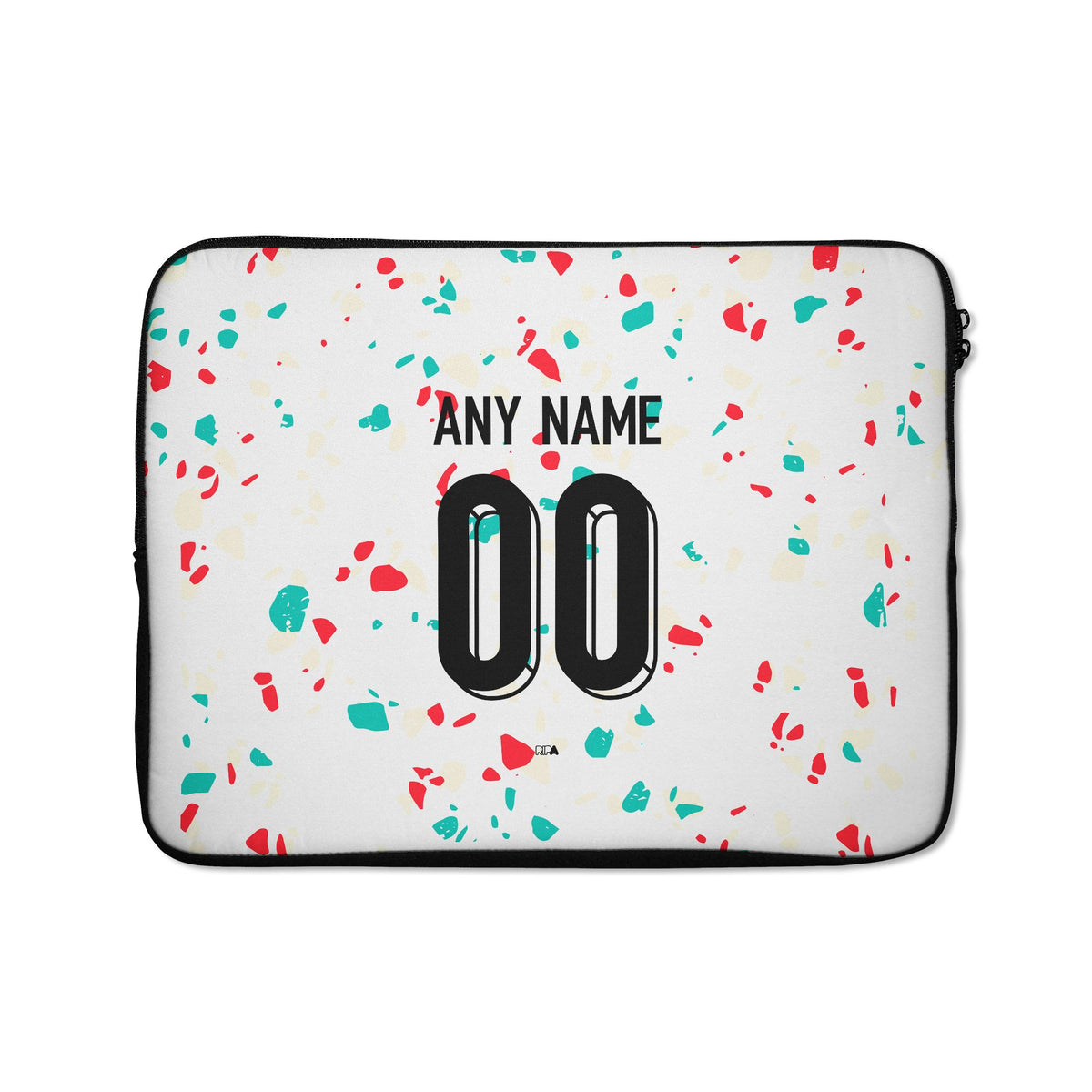 Laptop sleeve with the Portugal Women 2023 Away football shirt design by RIPA Football