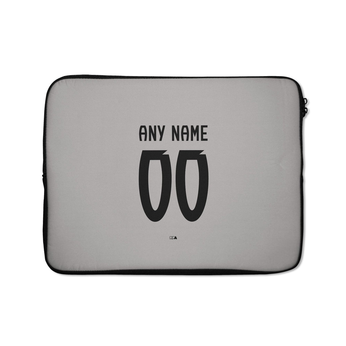 Laptop sleeve with the Portugal 2025 Goalkeeper football shirt design by RIPA Football