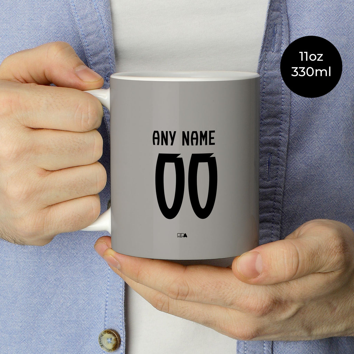 Mug with the Portugal 2025 Goalkeeper football shirt design by RIPA Football