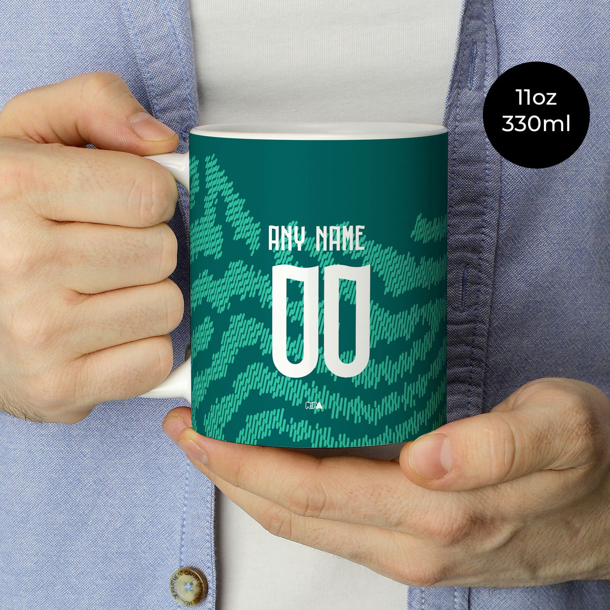 Mug with the Portugal 2026 Special football shirt design by RIPA Football