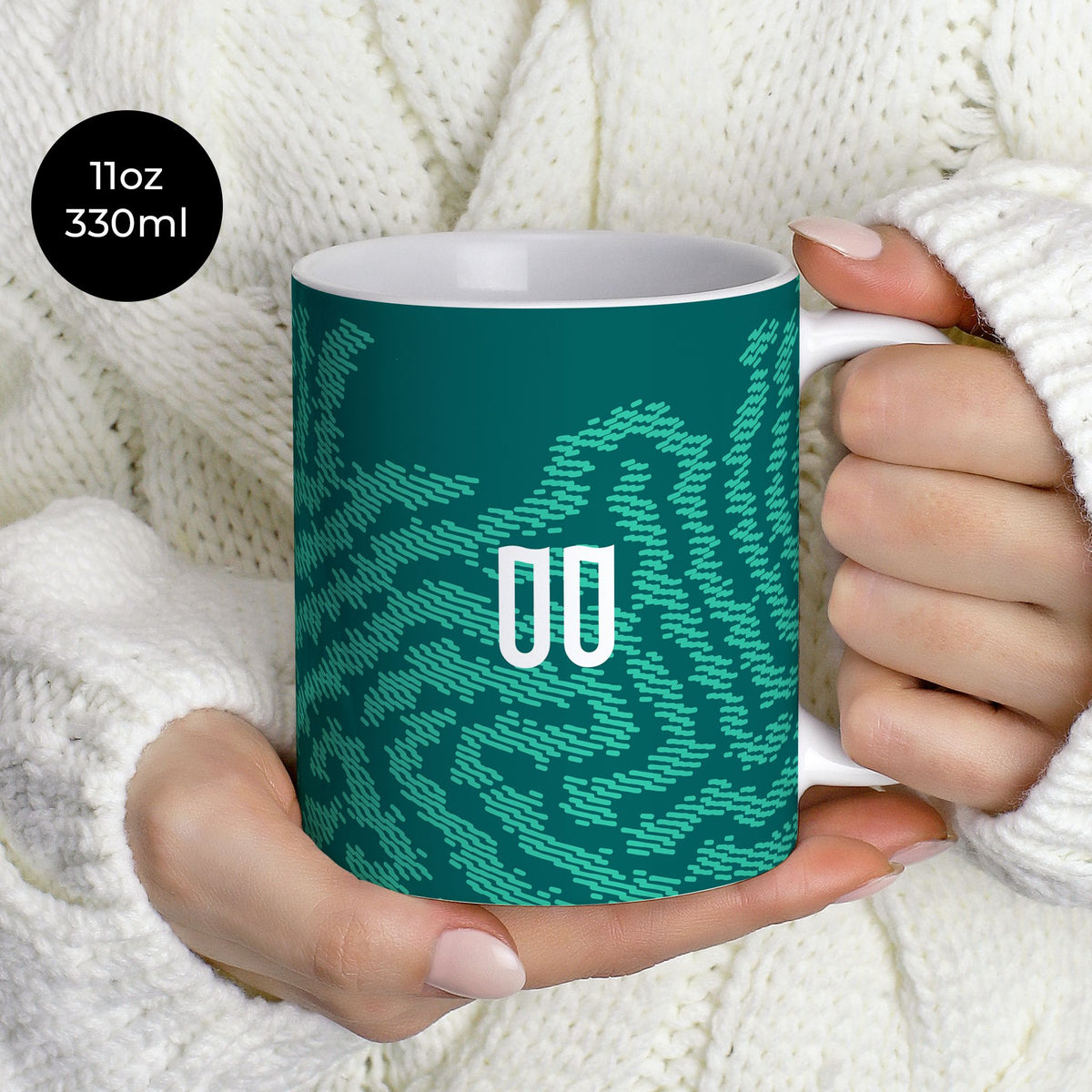 Mug with the Portugal 2026 Special football shirt design by RIPA Football