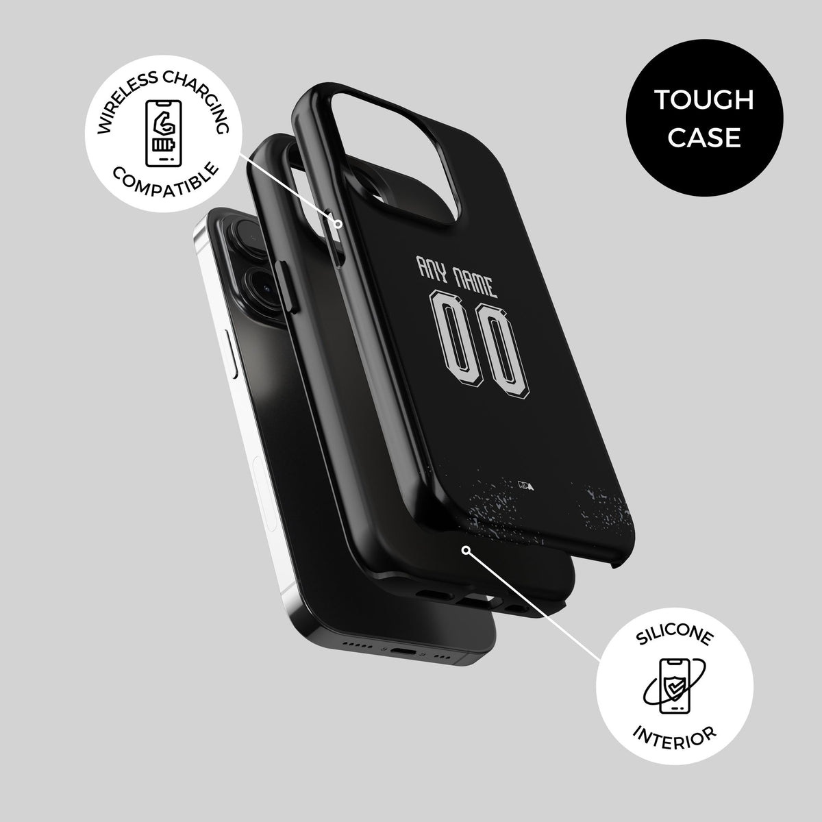 Phone case with the Switzerland 2026 Goalkeeper football shirt design by RIPA Football