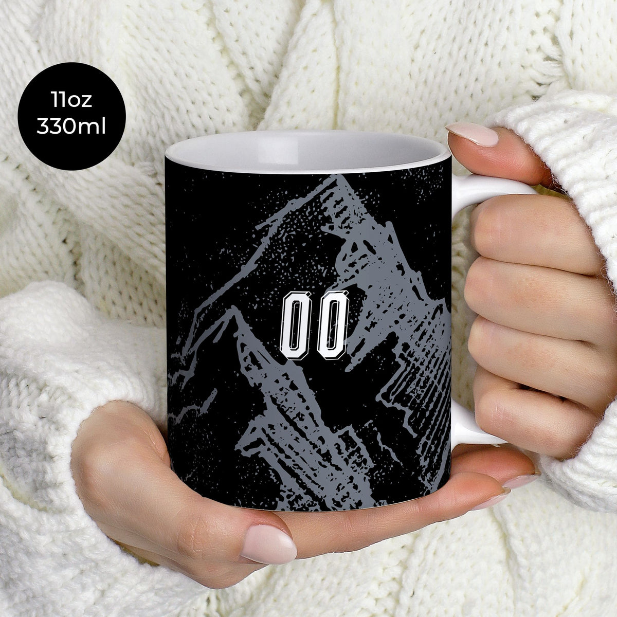 Mug with the Switzerland 2026 Goalkeeper football shirt design by RIPA Football