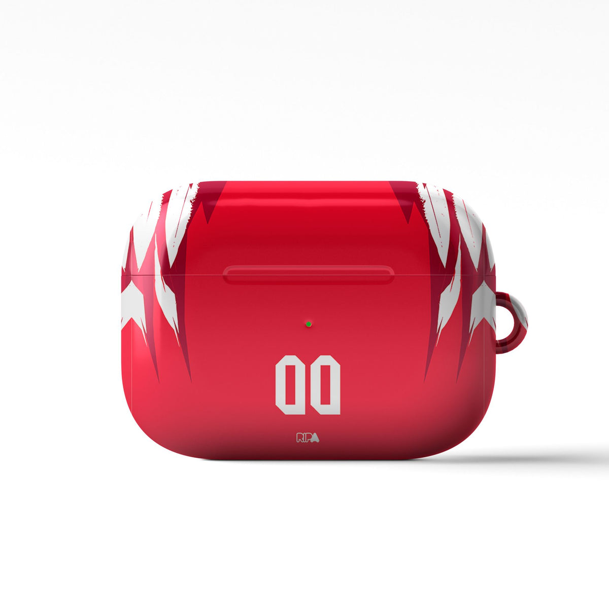 AirPods case with the Tunisia 2026 Away football shirt design by RIPA Football