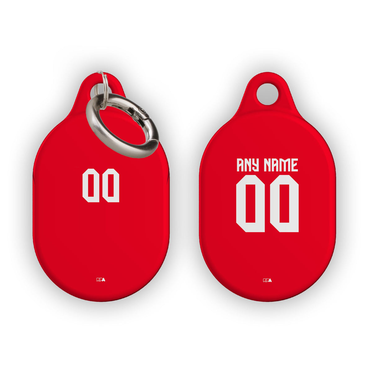 AirTag holder with the Tunisia 2026 Away football shirt design by RIPA Football