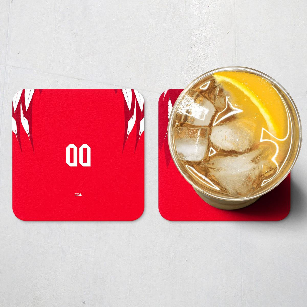 Coaster with the Tunisia 2026 Away football shirt design by RIPA Football