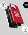 Phone case with the Tunisia 2026 Away football shirt design by RIPA Football