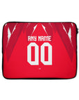 Laptop sleeve with the Tunisia 2026 Away football shirt design by RIPA Football