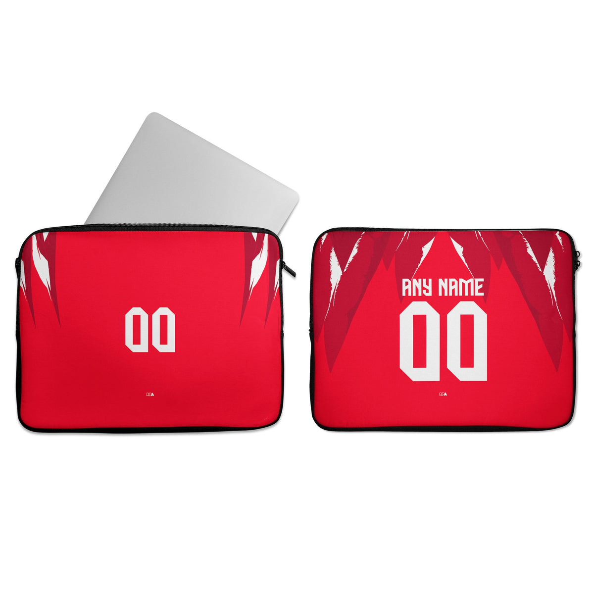 Laptop sleeve with the Tunisia 2026 Away football shirt design by RIPA Football