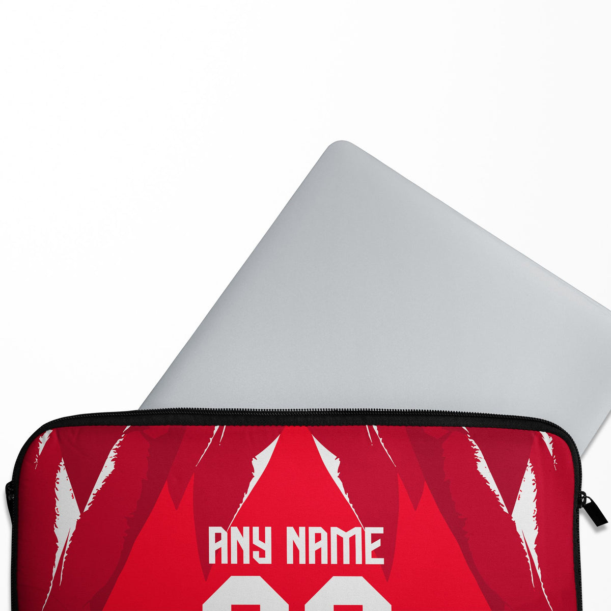 Laptop sleeve with the Tunisia 2026 Away football shirt design by RIPA Football