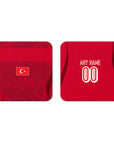 Coaster with the Turkey 2026 Away football shirt design by RIPA Football