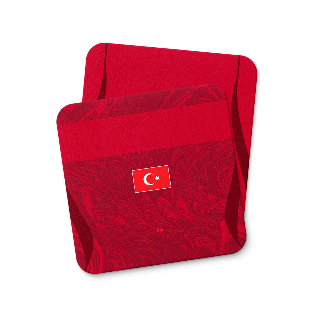Coaster with the Turkey 2026 Away football shirt design by RIPA Football