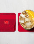 Coaster with the Turkey 2026 Away football shirt design by RIPA Football