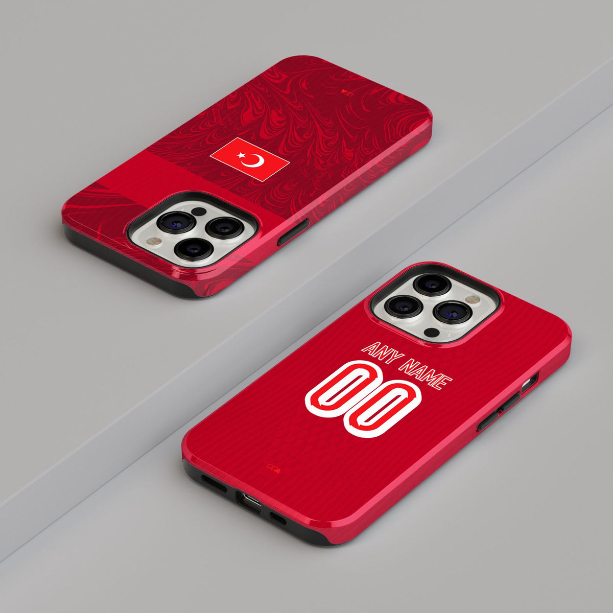 Phone case with the Turkey 2026 Away football shirt design by RIPA Football