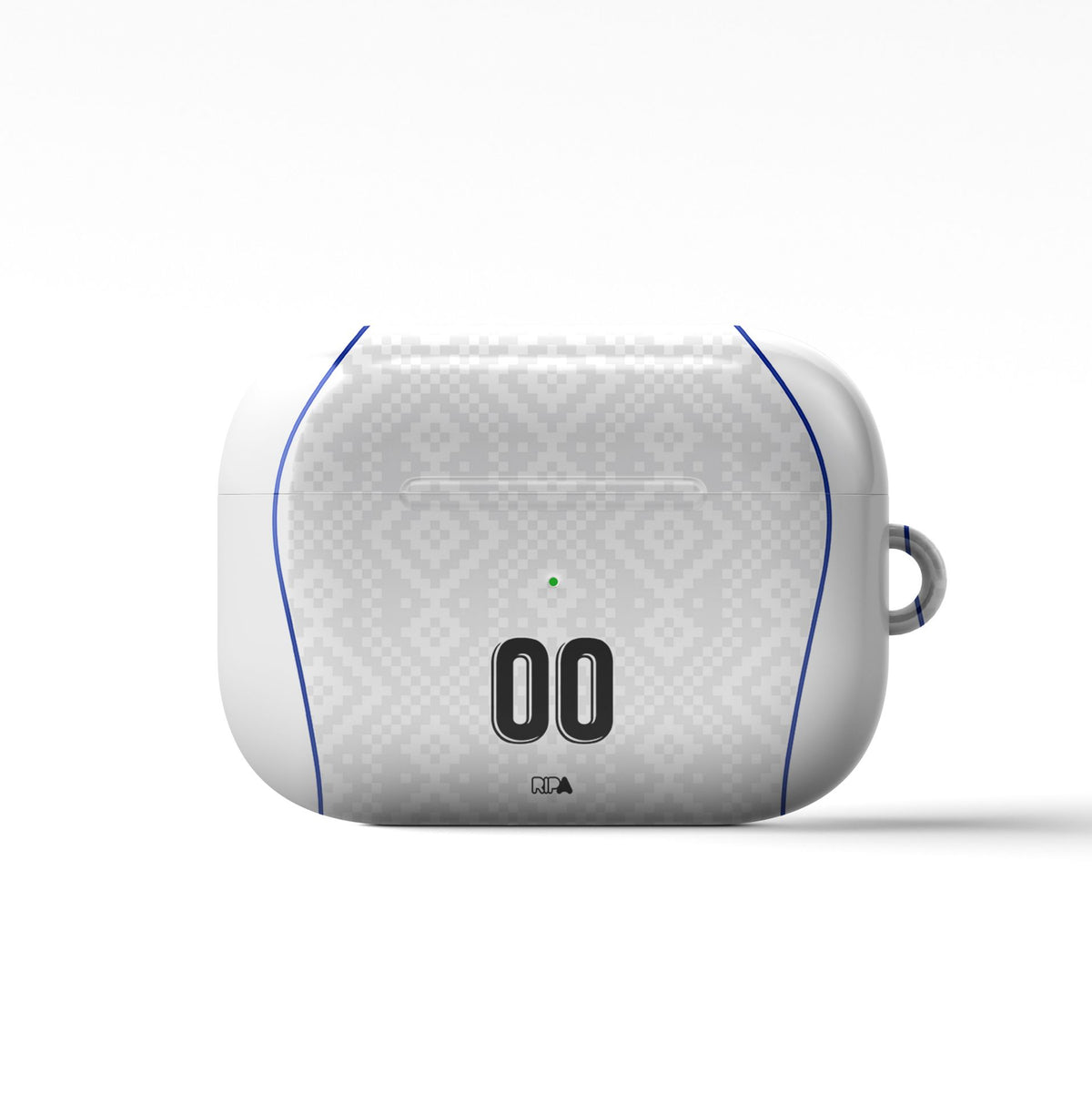 AirPods case with the Uzbekistan 2026 Away football shirt design by RIPA Football