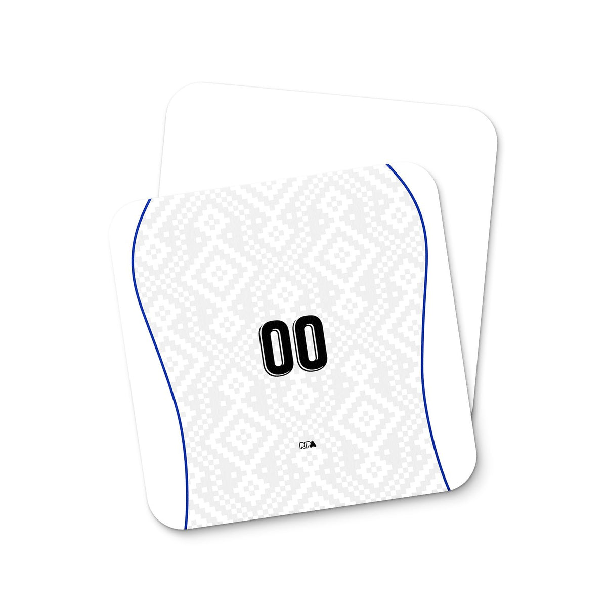 Coaster with the Uzbekistan 2026 Away football shirt design by RIPA Football
