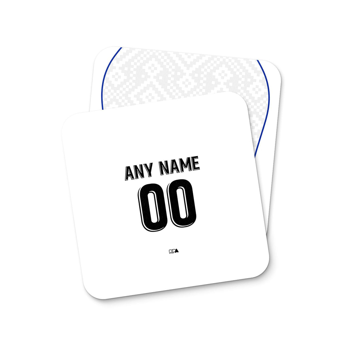 Coaster with the Uzbekistan 2026 Away football shirt design by RIPA Football