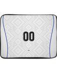 Laptop sleeve with the Uzbekistan 2026 Away football shirt design by RIPA Football