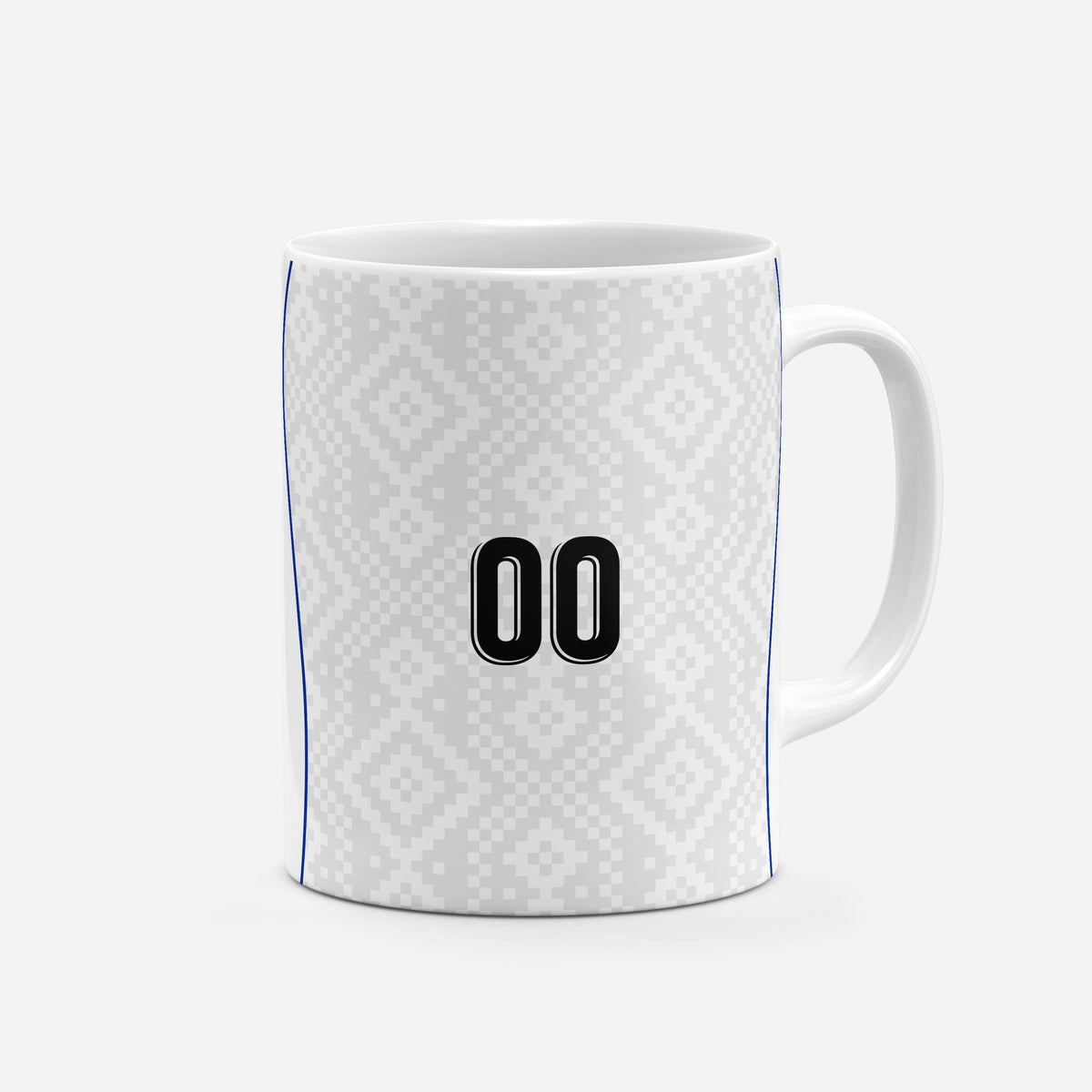 Mug with the Uzbekistan 2026 Away football shirt design by RIPA Football