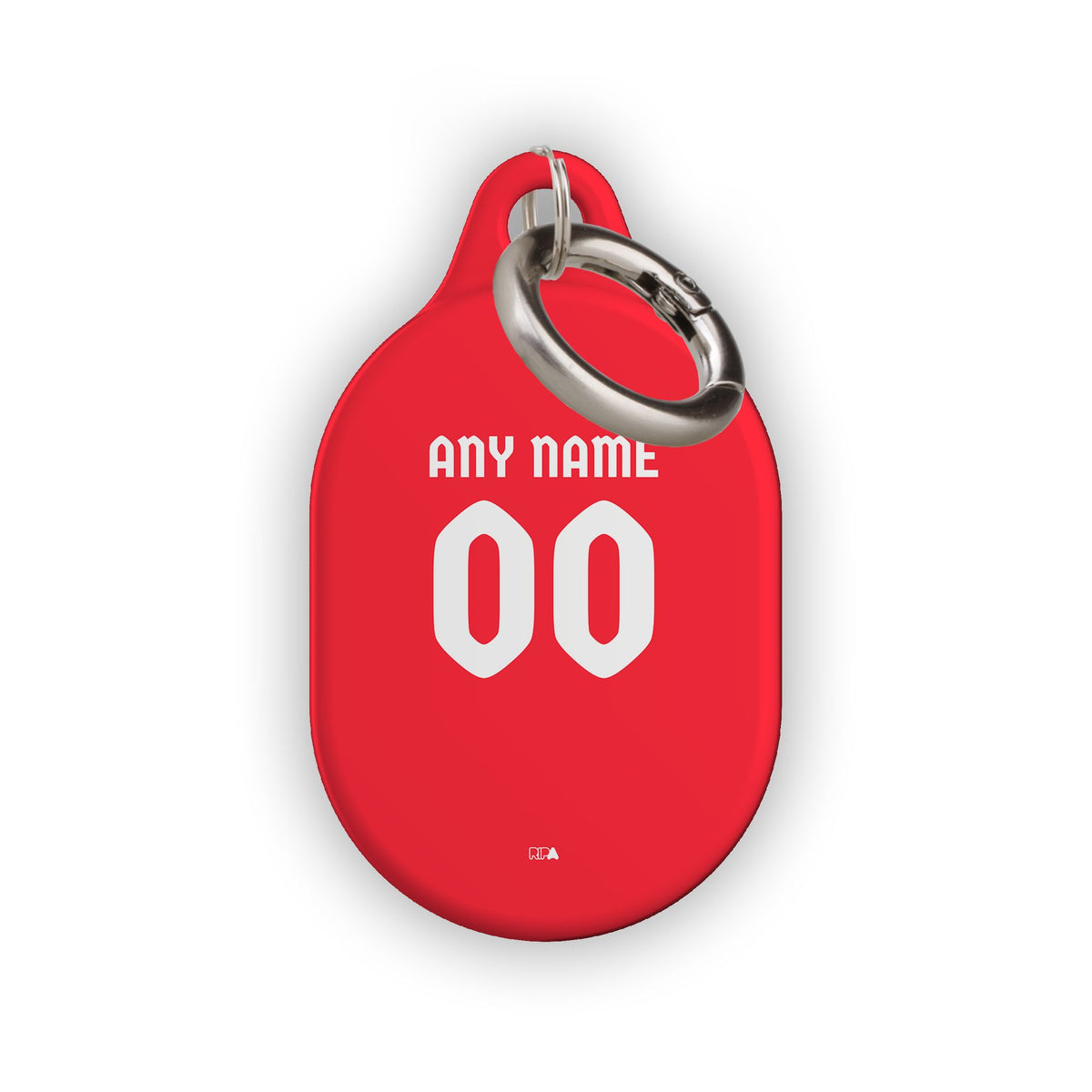 AirTag holder with the Kaiserslautern 2026-27 Home football shirt design by RIPA Football