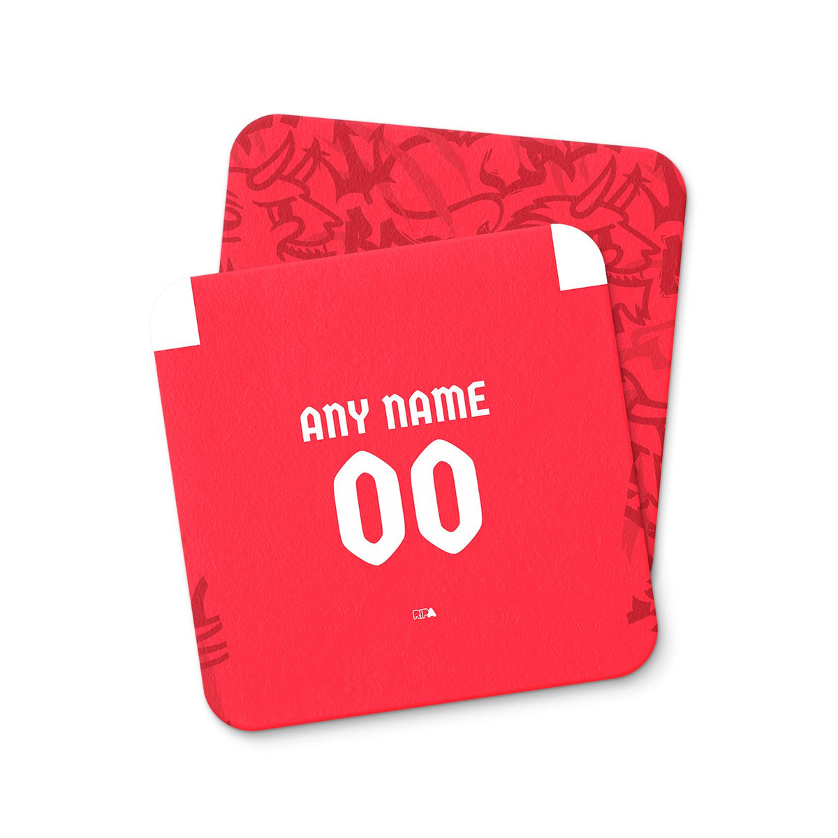 Coaster with the Kaiserslautern 2026-27 Home football shirt design by RIPA Football