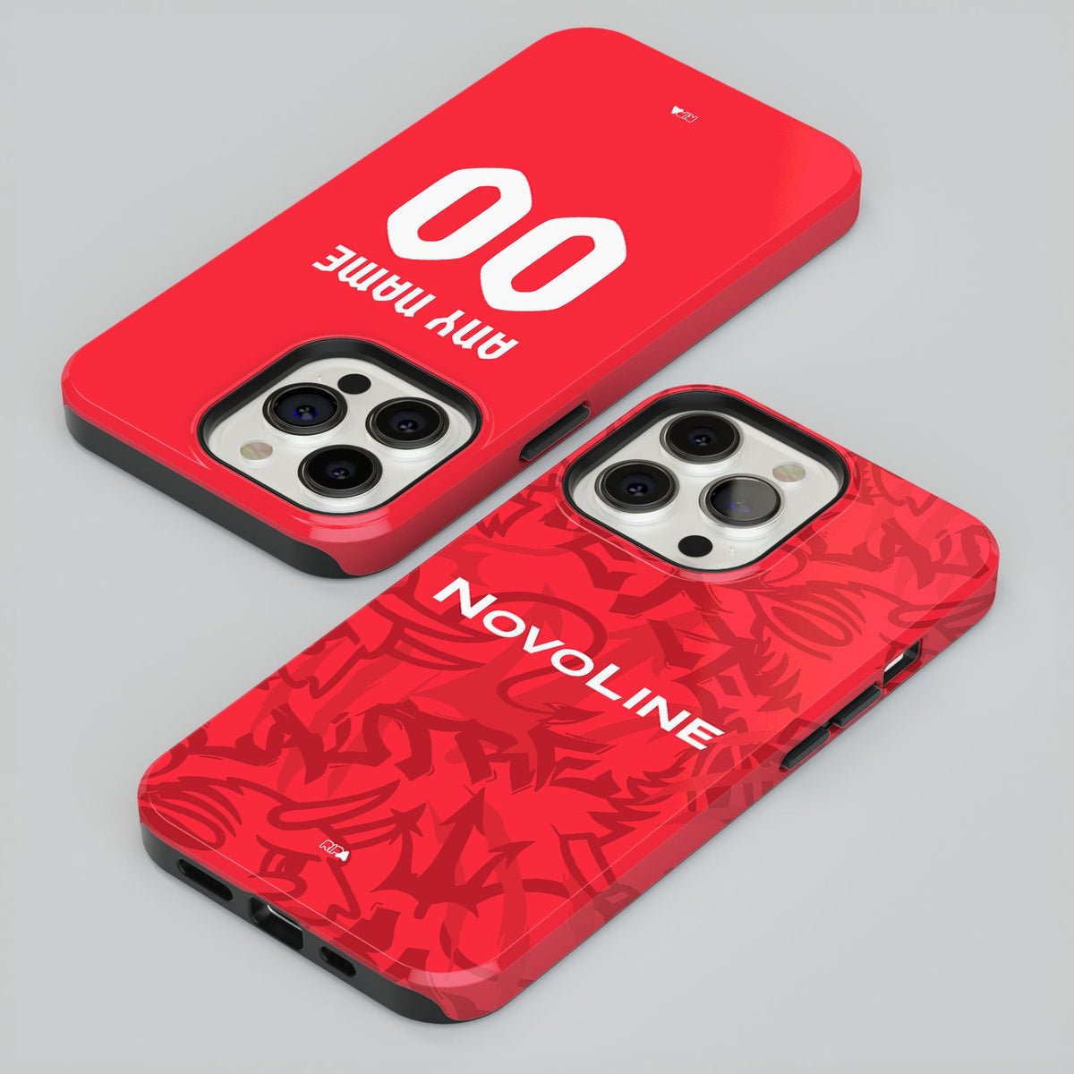 Phone case with the Kaiserslautern 2026-27 Home football shirt design by RIPA Football