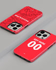 Phone case with the Kaiserslautern 2026-27 Home football shirt design by RIPA Football